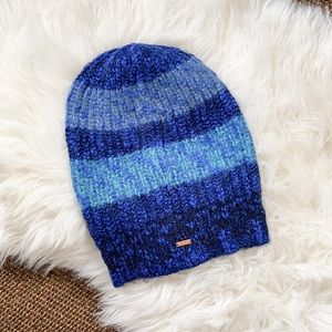 NWT Free People Blue Striped Beanie